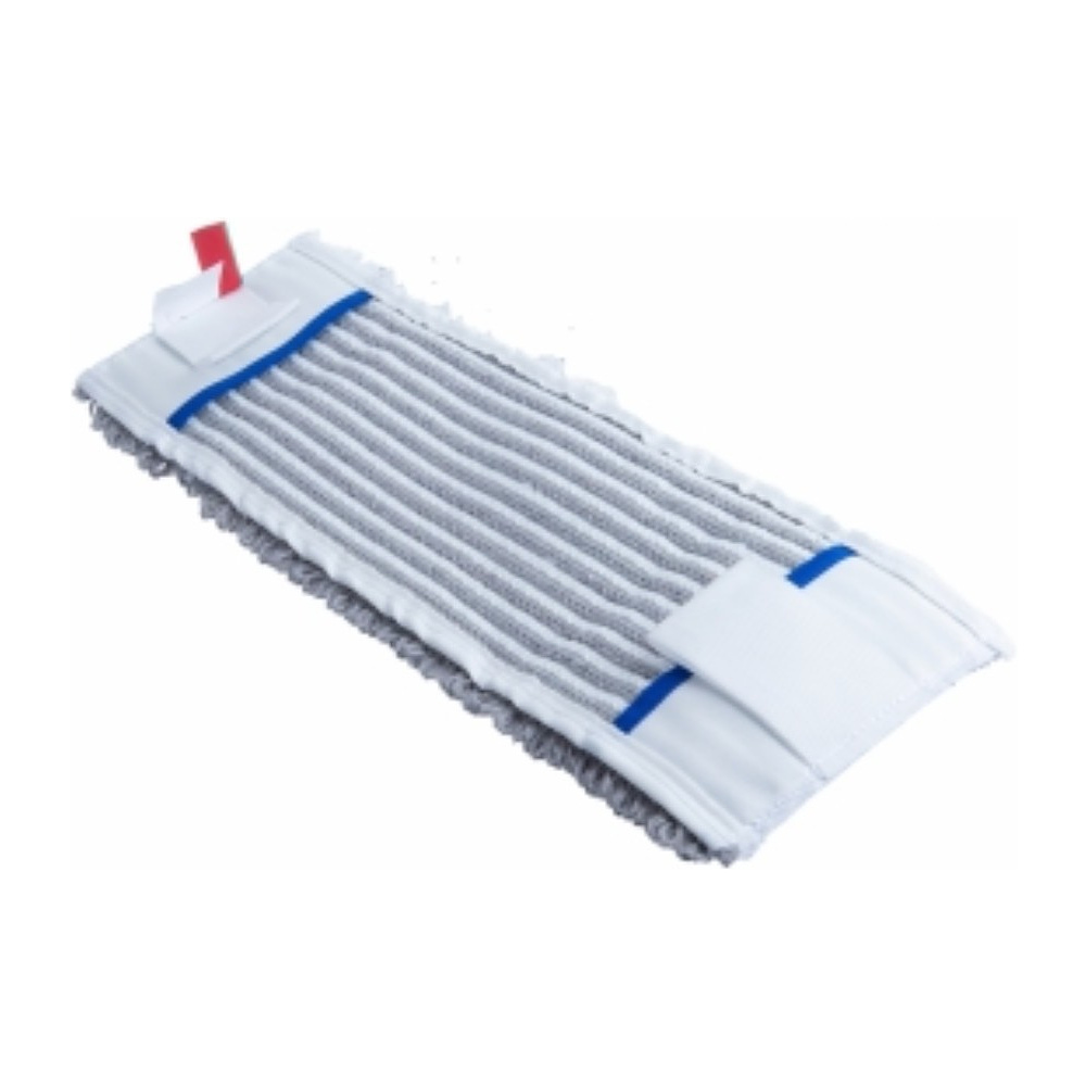 Насадка для плоской швабры 40х11 см, комбинированная, тафтинговая серая, карманы-языки - 2