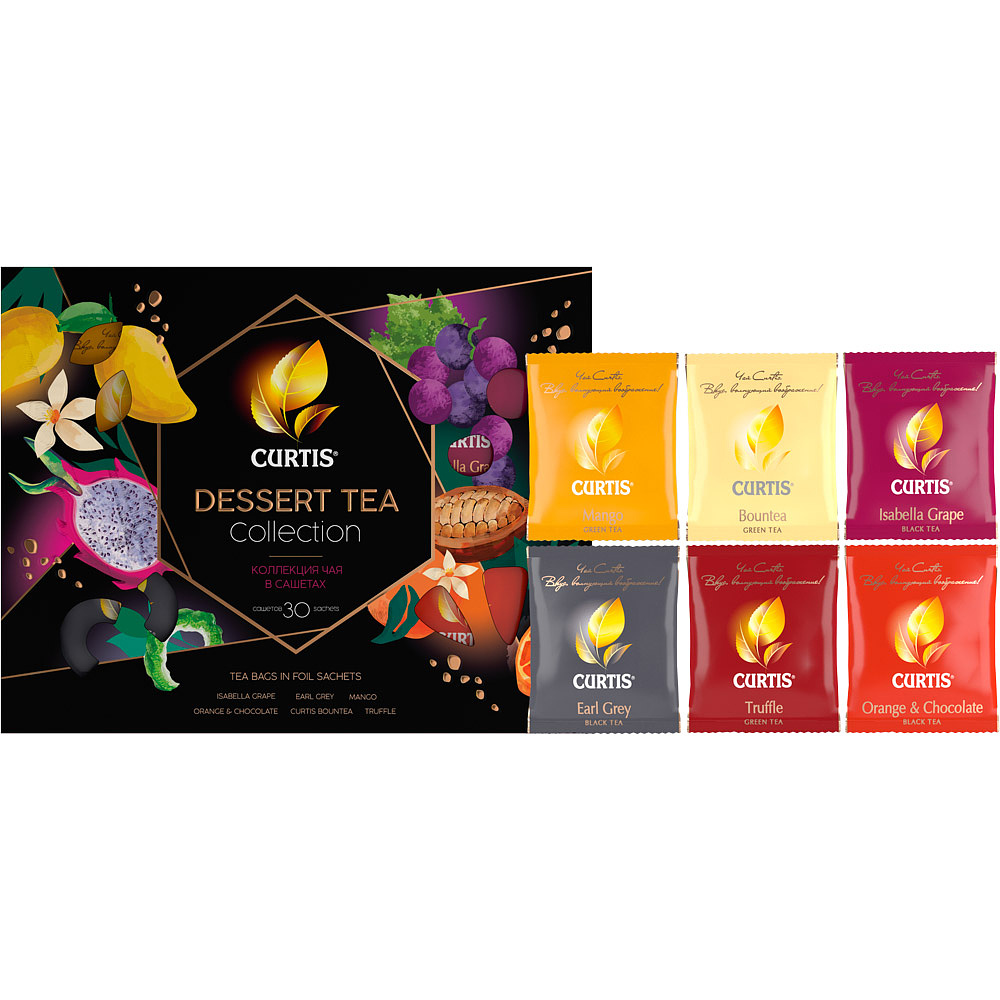 Чай Curtis "Dessert Tea Collection", 30 пакетиков x1.95 г, ассорти - 2