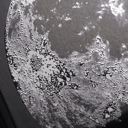 Блокнот "Cosmic moon", А5, 96 листов, линейка, на резинке, черный - 5