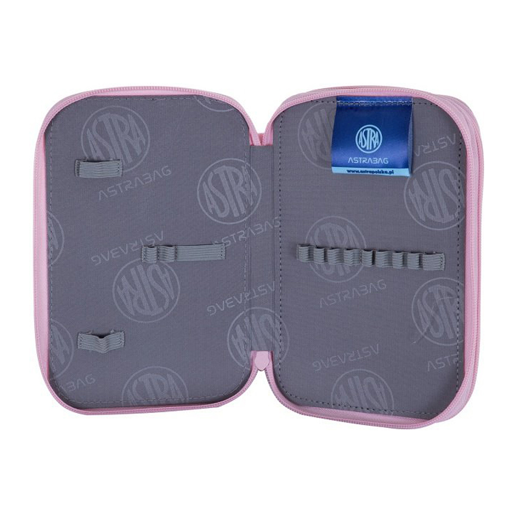 Пенал "Honeybunny", 2 отделения, серый, розовый - 5