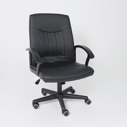 Компьютерное кресло "POLO", экокожа, пластик, черный - 12