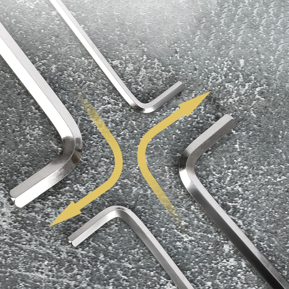 Набор ключей Г-образных Deli YS EDL230009 шестигранный, 1,5-10 мм, 9 шт., серебристый, блистер - 2