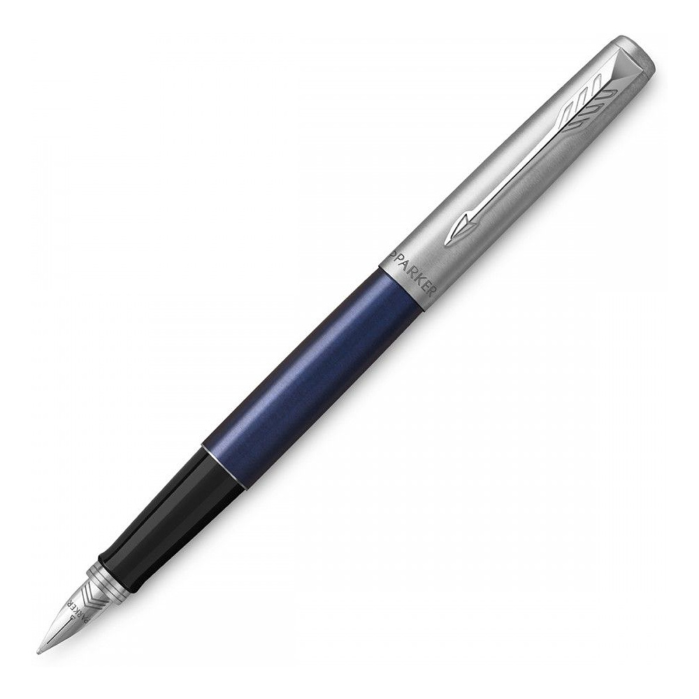 Ручка перьевая "Parker Jotter Royal Blue CT", M, синий, серебристый, патрон синий - 4