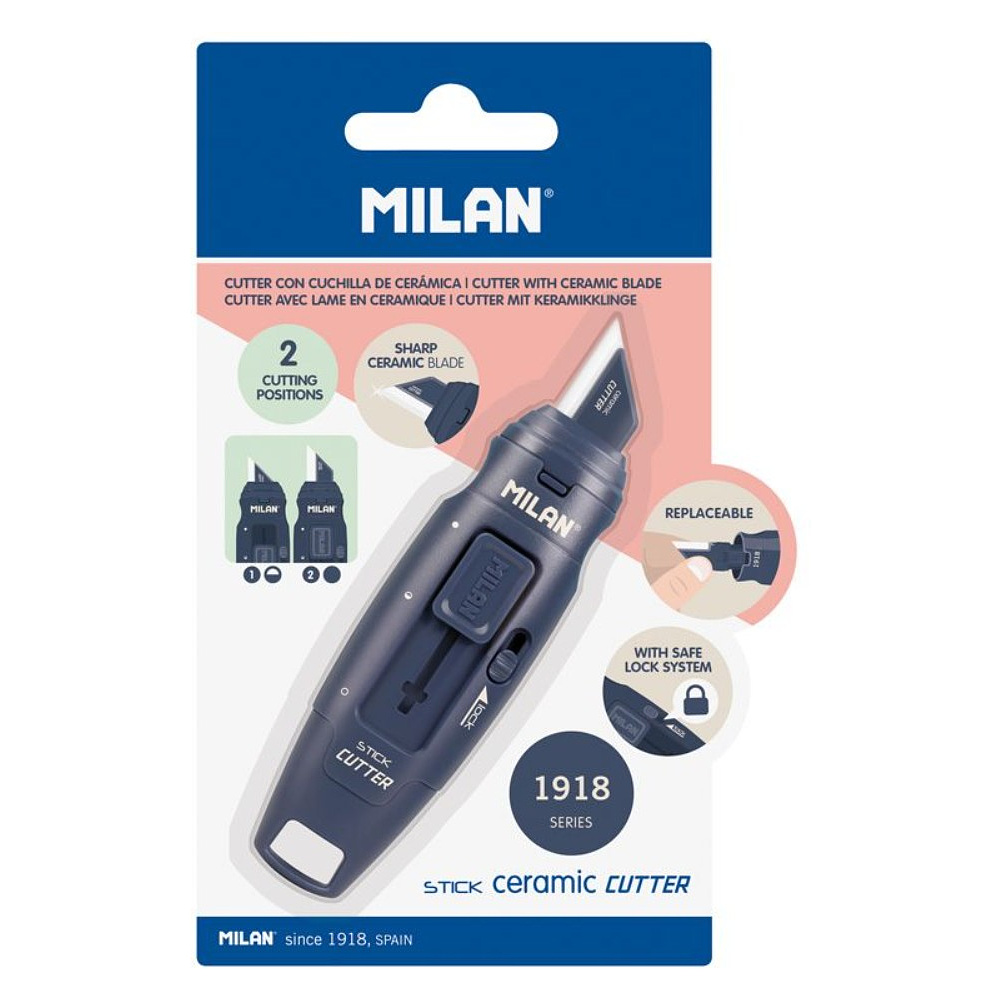 Нож для бумаги керамический "Milan", 2 см, синий - 2