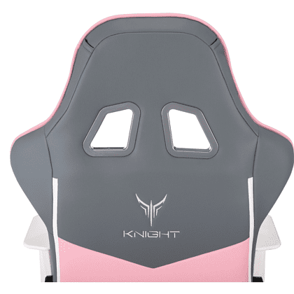 Кресло игровое Бюрократ Knight "Catzy", экокожа, пластик, серый, розовый - 16