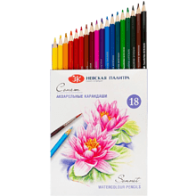 Карандаши акварельные "Сонет", 18 цветов