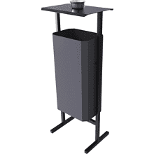 Урна уличная для мусора СТАНДАРТ с пепельницей, 50 л