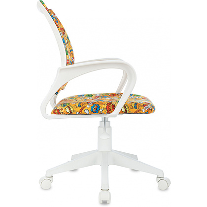 Кресло детское Бюрократ 1W, ткань, пластик, оранжевый бэнг - 3
