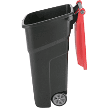 Контейнер пластиковый для мусора VILEDA "Атлас", на колесах, 100л, черный, -50%