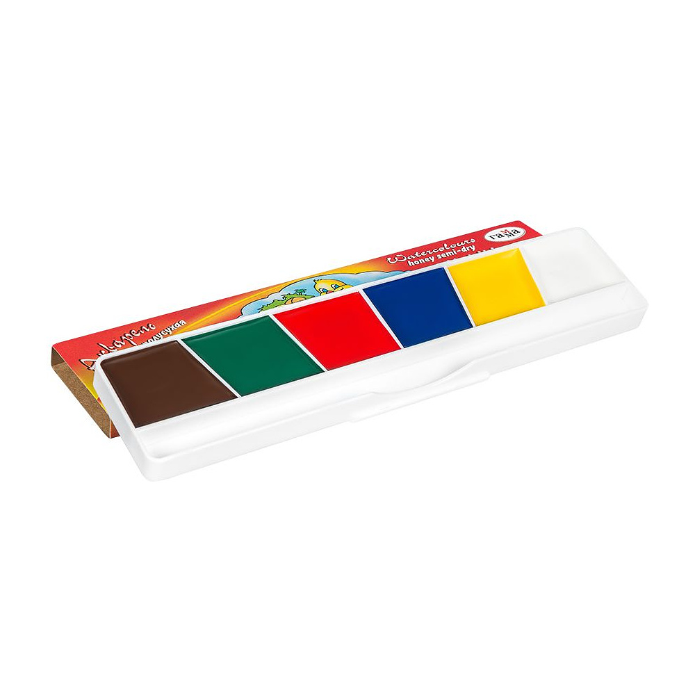 Краски акварельные "Мультики", 6 цветов, ассорти - 2