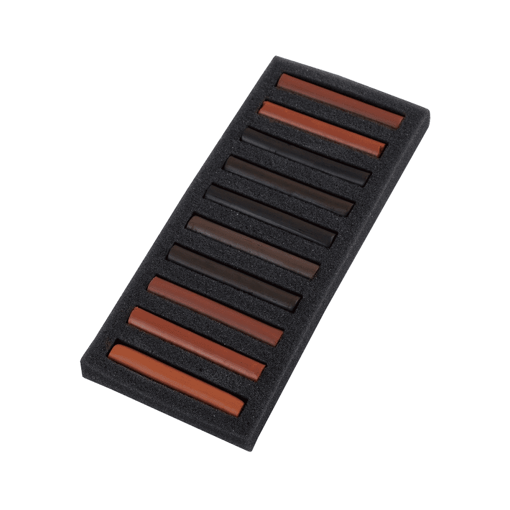 Сангина сепия "Ладога", набор мелков, 10 цветов - 4