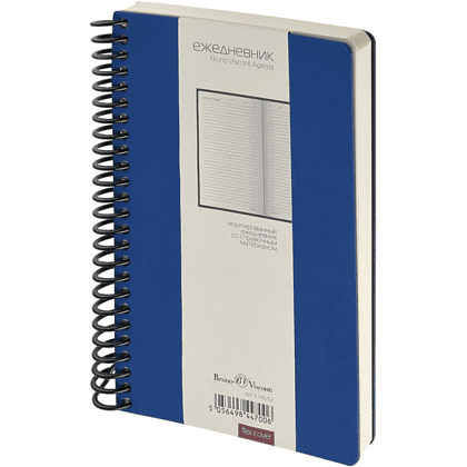 Ежедневник недатированный "Agenda", А5, на спирали, синий