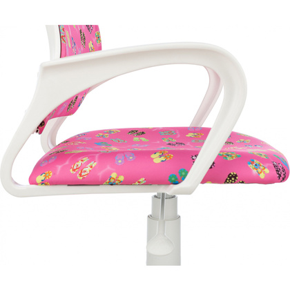 Кресло детское Бюрократ BUROKIDS 1W, ткань, пластик, розовые сланцы - 7