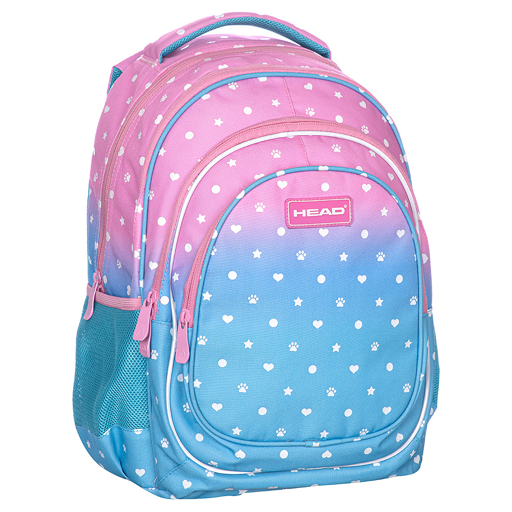 Рюкзак молодежный "Head pastel love", розово-синий