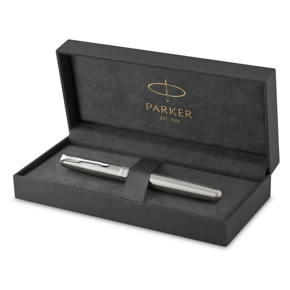 Ручка перьевая Parker "Sonnet Core Stainless Steel CT", F, серебристый, патрон черный - 4