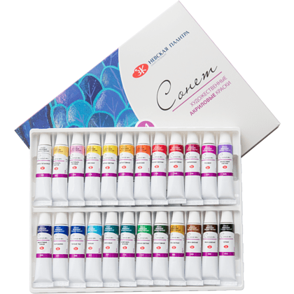 Краски акриловые "Сонет", 24 цвета, тубы - 5