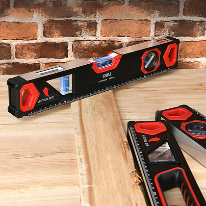 Уровень "Deli" 800 мм, с двойным обзором, пузырьковый - 2