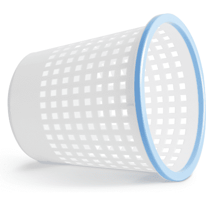 Урна для мусора "Deli", 11.5 л, пластик, белый, голубой - 2