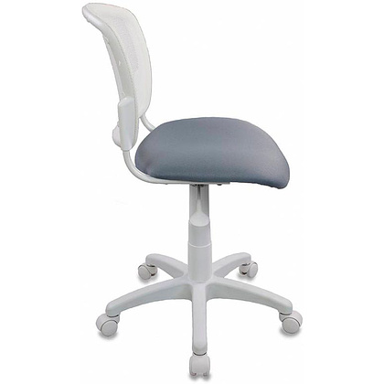 Кресло для детей Бюрократ "CH-W296NX/15-48", ткань, пластик, белый, серый - 3