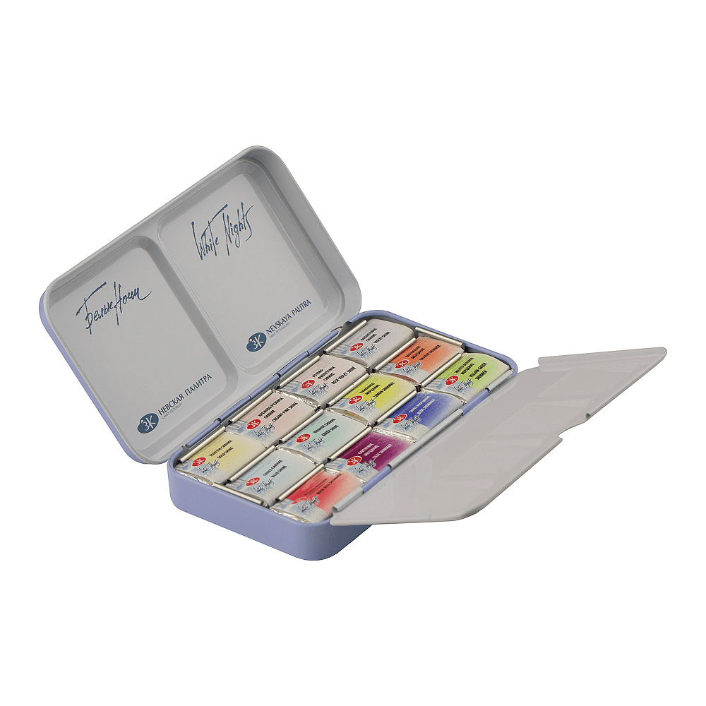 Краски акварельные "Белые ночи весна лето", 12 цветов, кюветы - 5