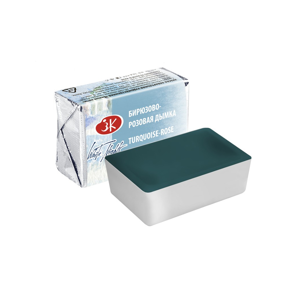 Краски акварельные "Белые ночи", 561 бирюзово-розовая дымка, кювета