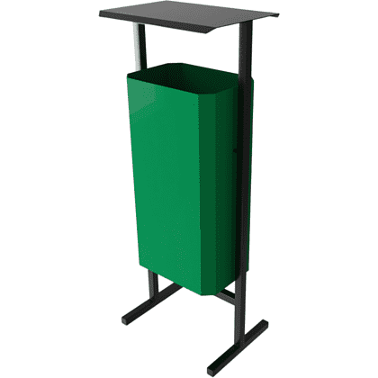 Урна уличная для мусора СТАНДАРТ, 50 л, металл, зелёный