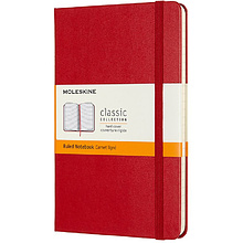 Блокнот "Classic Medium", А5, 120 листов, линейка, красный