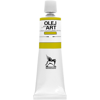 Краски масляные Renesans "Oils for art", 07 желтый цинковый, 60 мл, туба