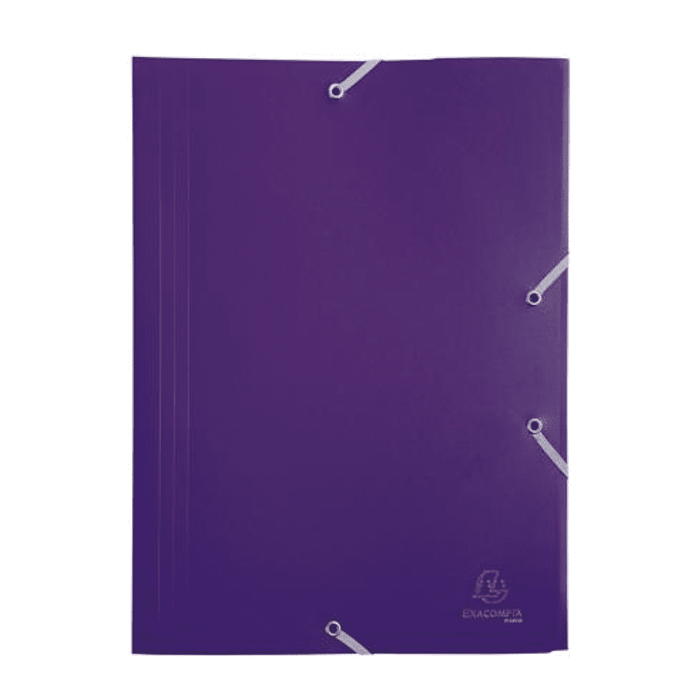 Папка на резинках "Exacompta", A4, 15 мм, полипропилен, фиолетовый