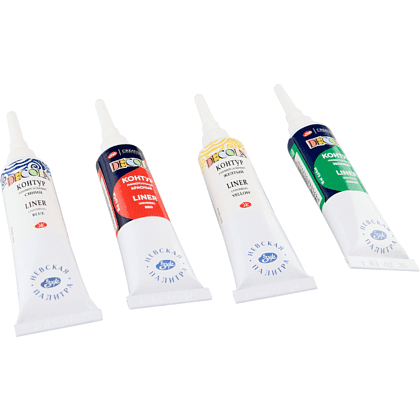 Контур акриловый универсальный "Декола classic", набор 4 цветов, 18 мл, тубы - 6