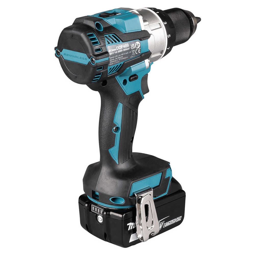 Дрель-шуруповерт аккумуляторная MAKITA DDF489RTJ, 18 В, 73 Нм, 5.0Ачx2, MakPac 2 - 8