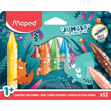 Мелки восковые Maped "Jungle fever Wax Jumbo"