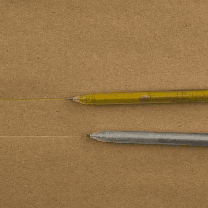 Ручка гелевая "Сонет", 0.5 мм, 2 шт., серебро, золото - 8