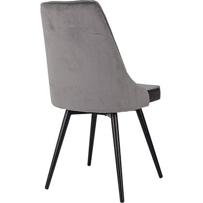 Стул Бюрократ "CH-K4_SP_2" ткань, темно-серый, металл, комплект 2 штуки, с поворотным механизмом - 6