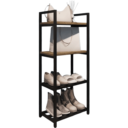 Обувница ALLERD 2+2 RION, черный муар, 440х250х1030, австралийское дерево