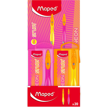 Циркуль "Neon" + грифель, футляр - 2