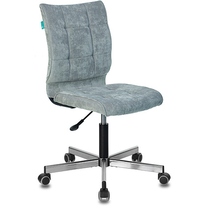 Кресло для персонала "Бюрократ СH-330M/LT", ткань, металл, серо-голубой - 2