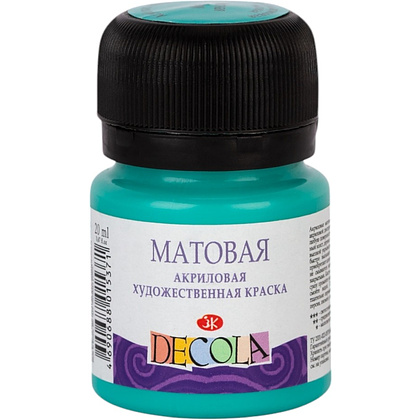 Краска акриловая матовая "Декола", 735 мятная, 20 мл., банка