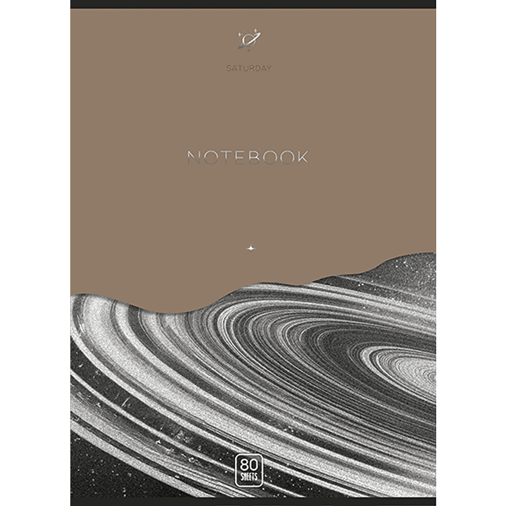 Тетрадь "Сатурн", А4, 80 листов, клетка, ассорти - 3