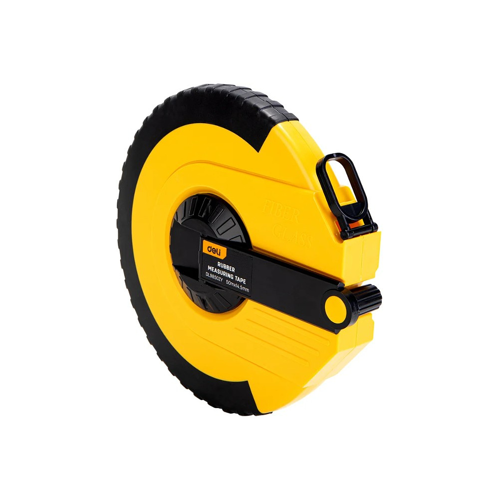 Мерная лента Deli YS EDL9850ZY, 50 м х 14,5 мм, лента фиберглас, пластиковый корпус, желтый, черный - 2