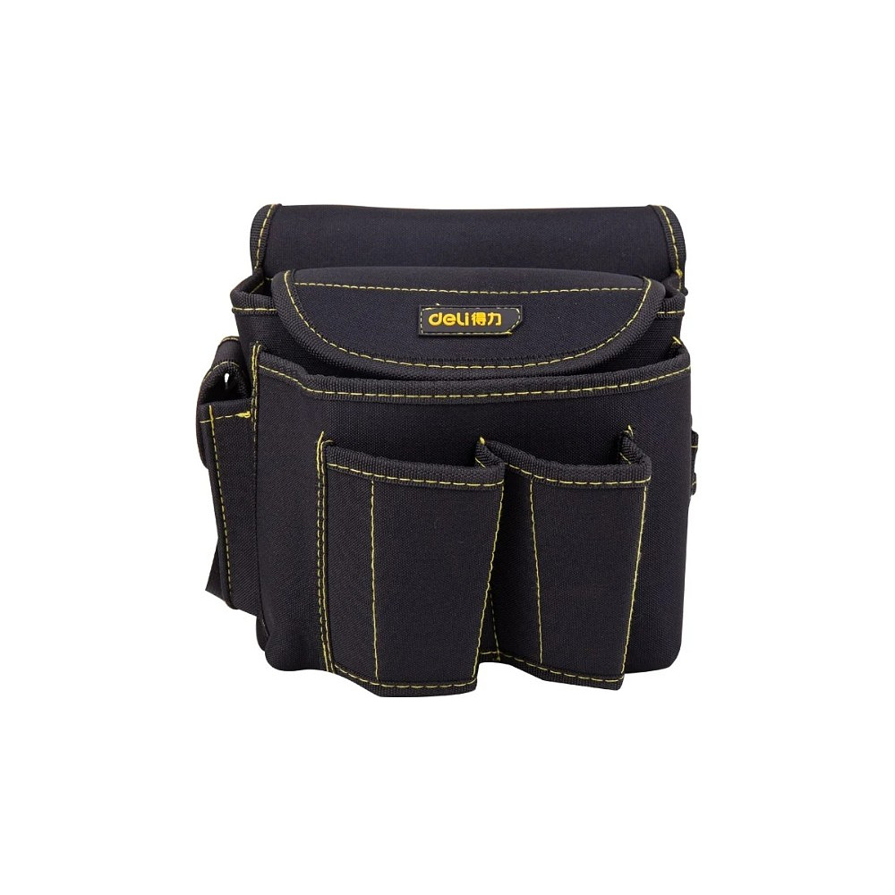 Сумка для инструментов поясная Deli YS EDL-P4, 220х140х200 мм, ткань Oxford, черный