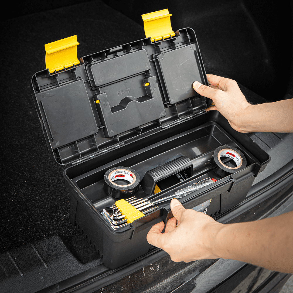 Ящик для инструмента Deli "EDL432413", 330х160х125 мм, пластмасса  - 6