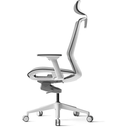 Кресло для руководителя BESTUHL "J15", сетка, пластик, серый - 3