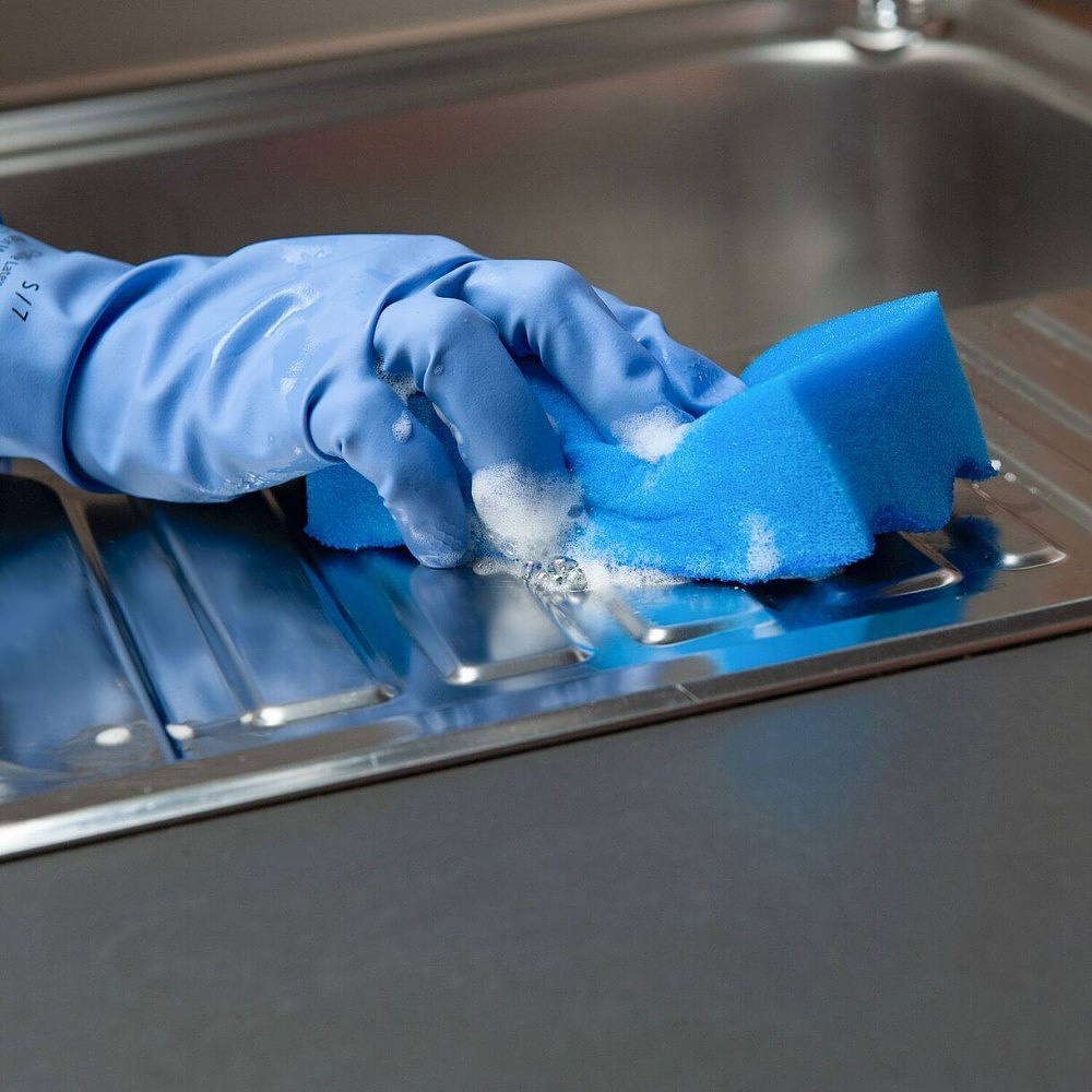 Губка хозяйственная для уборки помещений HQ Profiline, 14х6,3х4,5 см, 5 шт/упак, синий - 11