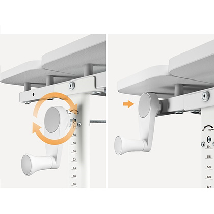 Стол Ergosmart E602 GREY, 800х600х(540-760) мм - 9