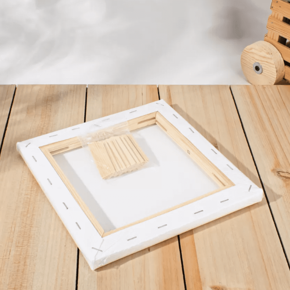 Бумага акварельная на подрамнике "Малевичъ", 20х20 см, хлопок, 300 г/м2, среднее зерно - 6