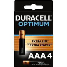 Батарейки алкалиновые DURACELL "Optimum LR03/MX2400 (AAA)"
