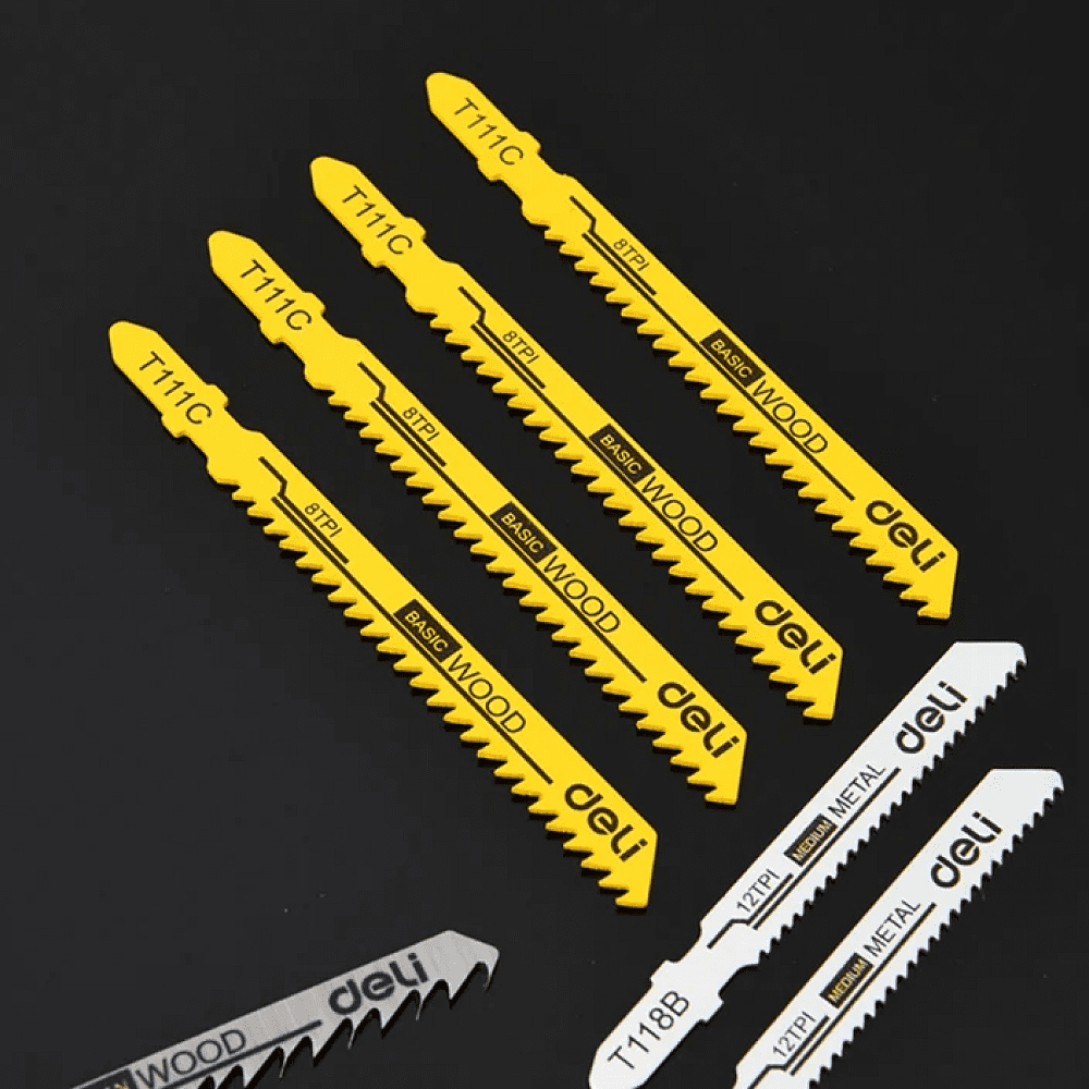 Набор пилок Deli YS EDH-QJT008-EH1, для лобзика, универсальный, 8 шт - 7