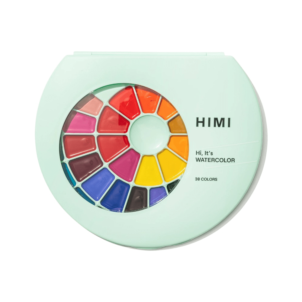 Краски акварельные "Himi", набор, 24 цвета, зелёный футляр - 5