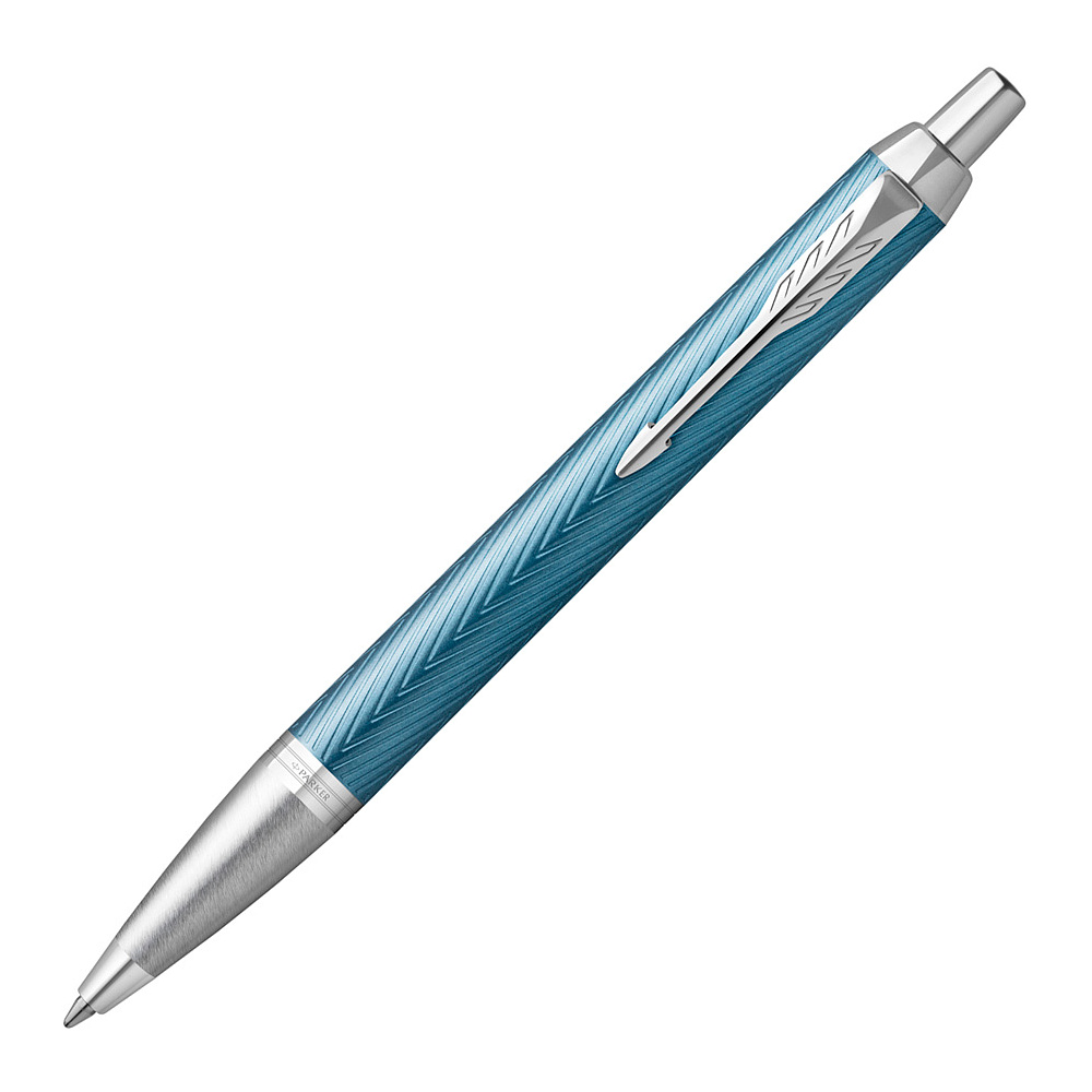 Ручка шариковая автоматическая Parker "IM Premium Blue Grey CT", 1.0 мм, синий, серый, стерж. синий